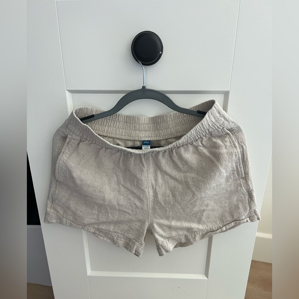 Old Navy Natural Beige Linen Shirt and shorts set. Size S for both - Picture 5 of 8
